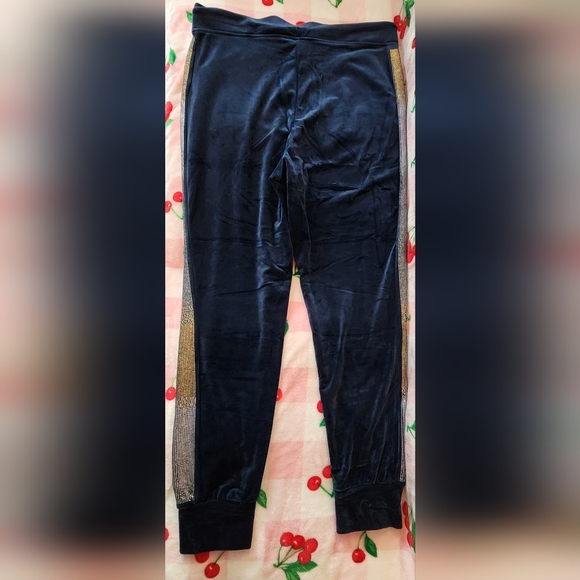 Juicy Couture Regal Blue Velour Bling Tracksuit Jogger Pants Size Large - Picture 3 of 8